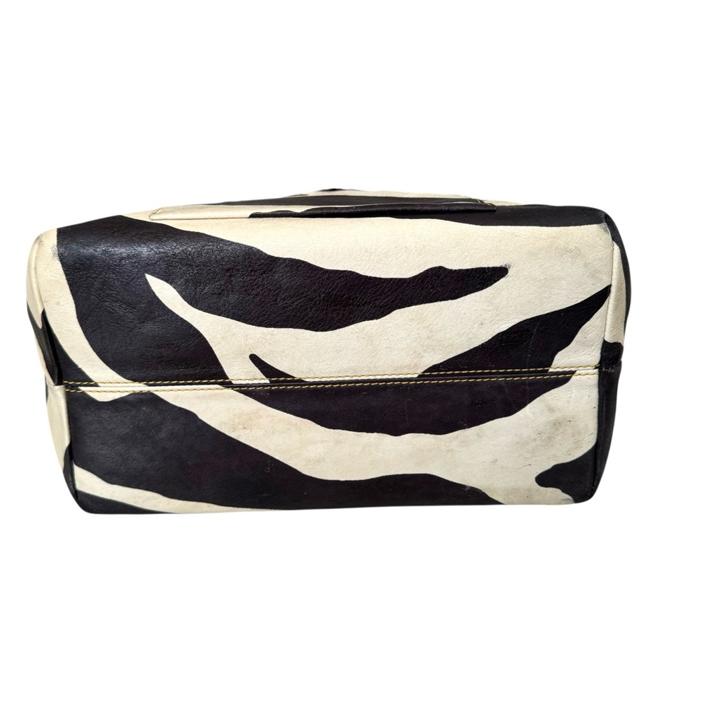Dooney & Bourke Large Shoulder Bag Zebra Print Vachetta Leather Tote - Picture 11 of 17